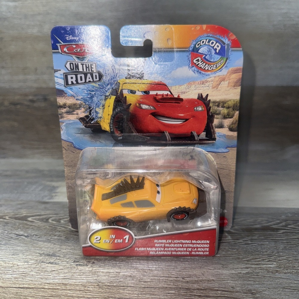 Mattel Disney Pixar Cars On The Road Color Changers Rumbler Lightning McQueen